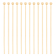 Benecreat 100pcs18k本物の金メッキボールヘッドピン  イヤリングブレスレットネックレスチェーンを作るDIYジュエリーのパーツのための35mm / 1.4