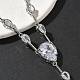 Ожерелья из латуни с прозрачными кубическими цирконами и паве NJEW-G183-06P-01-2