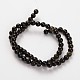 Natural Gemstone Obsidian Round Beads Strands G-O030-8mm-15-1