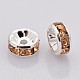 Brass Rhinestone Spacer Beads RB-A014-Z5mm-25S-NF-2