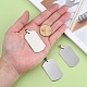 201 Stainless Steel Stamping Blank Tag Pendants STAS-O044-P122-4