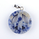 Round with Peace Sign Mixed Stone Pendants G-Q449-11-2
