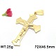 Or 304 acier inoxydable prière croix crucifix gros pendentifs pour Pâques STAS-V0493-69A-1