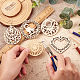 Cheriswelry diy kits de fabricación de pendientes colgantes de madera DIY-CW0001-16-5