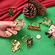 Mega pet 10pcs 5 anillos de servilleta de esmalte de aleación de tema navideño de estilo AJEW-MP0001-31-5