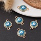 Alloy Connector Charms with Enamel and Synthetic Turquoise FIND-YW0003-53-2