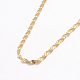 Brass Singapore Chain Necklaces Making MAK-E661-01G-NF-3