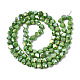 Chapelets de perles en verre opaque de couleur unie EGLA-N006-002-3