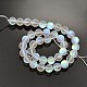 Dyed Frosted Round Synthetic Moonstone Beads Strands G-E302-104-10mm-06-2