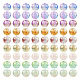 Pandahall 180шт 9 цвета расписные стеклянные бусины с кракле для выпечки DGLA-TA0001-06-1