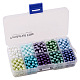 10 Farben 1 Box 6 mm 500 Stück mehrfarbige Glasperlen runde Perlen winzige Satinglanz lose Perlensortiment Mischungslos für die Schmuckherstellung HY-PH0004-6mm-03-B-6