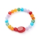 Round Imitation Gemstone Acrylic Beads Stretch Bracelet for Kids BJEW-JB06500-2