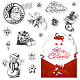 CRASPIRE Clear Silicone Stamps Christmas Snowman Clear Stamps for Card Making DIY-WH0167-56-1058-1