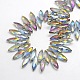Electroplate Crystal Glass Horse Eye Beads Strands EGLA-F069B-02-2