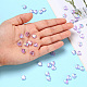 100pcs perles acryliques transparentes écologiques TACR-YW0001-07D-8