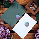 Mayjoydiy tampon de sceau de cire papillon phases de lune tampon de cire à cacheter 30mm tête en laiton amovible pour invitation de mariage AJEW-WH0184-1031-7