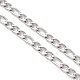 Изготовление ожерелья из цепочки Фигаро толщиной 4.5 мм из нержавеющей стали 304 AJEW-JB01443-3