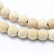 Chapelets de perles en bois naturel X-WOOD-P011-07-6mm-3