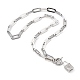 304 Halskette aus Edelstahl-Kaffeebohnenkette und Anhänger-Halsketten NJEW-JN03083-7