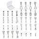 SUNNYCLUE 1 Box 9 Styles pinch bails Brass Pendant Clasps Pinch Clasp Jewelry Connector Charm Findings for DIY Earring Bracelet Necklace Jewelry Making Supplies Craft KK-SC0002-57-1