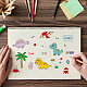 GLOBLELAND Dinosaurs Silicone Clear Stamps Transparent Stamps for Festival Birthday Cards Making DIY Scrapbooking Photo Album Decoration Paper Craft DIY-WH0167-56-601-4