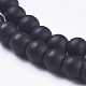 Synthetic Black Stone Bead Strands X-G-R345-4mm-38-1-3