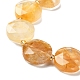 Бусы из натурального желтого гематоидного кварца G-C116-A160-03-4