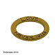 Mother's Day Gifts Ideas Tibetan Style Carved Message Word Love is Patient & Kind Oval Linking Rings TIBEB-23402-AG-NR-2