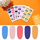 Solid Color Design Self-Adhesive Nail Decals MRMJ-R086-QY-M-5