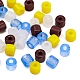 4 Colors Opaque & Imitation Jade & Transparent Glass Bugle Beads SEED-YW0001-41-4