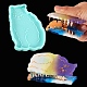 爪のヘアクリップカボションシリコンモールド  レジン型  UVレジン用  エポキシ樹脂ジュエリー作り  猫  アクアマリン  72x49x6mm DIY-C052-07-1