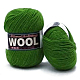 セーター帽子用のポリエステルとウールの糸  かぎ針編み用品用の 4 連売り ウール糸  ライムグリーン  約100グラム/ロール YCOR-PW0001-003A-06-1