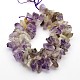 Natural Amethyst and Green Quartz Nuggets Beads Strands G-I137-04A-2