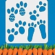 FINGERINSPIRE Easter Bunny Footprint Stencil 30x30cm Bunny Tracks Stencil Template Easter Eggs Painting Stencil Plastic Rabbit Feet Pattern Painting Stencil Reusable Stencil for Easter Home Decor DIY-WH0383-0016-3
