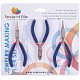 PandaHall Elite Set of 3 Jewellery Making Craft DIY Plier Tool Set- Flat Nosed Round Nosed Wire Cutter Pliers Blue TOOL-PH0001-05-7