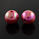AB Color Plated Acrylic Gumball Beads for Bubblegum Necklace PACR-R204-26mm-06-1