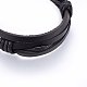 Leather Cord Multi-strand Bracelets BJEW-F347-02A-2