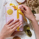 Самоклеящиеся наклейки с тиснением золотой фольгой DIY-WH0211-380-6