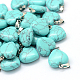 Heart Natural & Synthetic Mixed Stone Pendants G-Q371-M-2