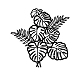 NBEADS Tropical Leaves Metal Wall Art Decor HJEW-WH0067-139-1