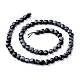 Chapelets de perles de flocon de neige en obsidienne naturelle G-L538-003-3
