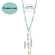 Anattasoul 2 Stück Lariat-Halsketten aus Glasperlen in 2 Farben NJEW-AN0001-05-2