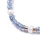 Bracelets de perles tressées en fil de nylon ajustable BJEW-JB04377-03-2
