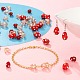 40 pièces à la main au chalumeau 3d perles de fraise LAMP-LS0001-10-7