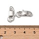 925 застежка-когти из стерлингового серебра с родиевым покрытием STER-D006-16P-3