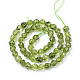 Synthetic Peridot Beads Strands G-S149-35-6mm-3
