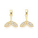 Латунные микропаве прозрачные кубические циркониевые подвески&nbsp;KK-N259-10G-1