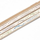 フラット片面模造レザーコード  ヘビの模様  小麦  3x2mm  約1.31ヤード（1.2m）/連 LC-T002-06D-2