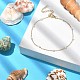 Bracelet de cheville en chaîne de perles de verre avec chaînes gourmettes AJEW-AN00542-2
