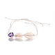 Cordon de coton ciré chinois bracelets de perles tressées BJEW-JB04104-2
